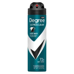 Degree Men Ultraclear Antiperspirant Deodorant Dry Spray Black White