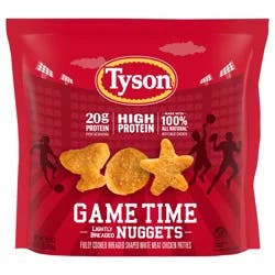 Tyson Game Time Chicken Nuggets Lightly Breaded Fully Cooked Frozen - 25 oz