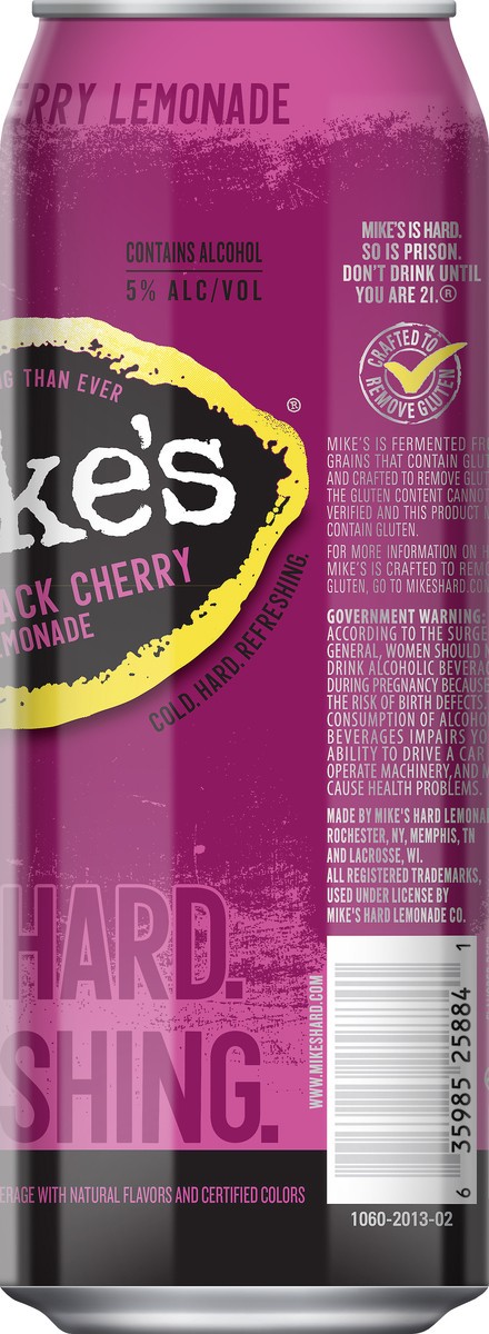 slide 9 of 9, Mike's Mikes Malt Beverage Hard Black Cherry, 23.5 fl oz