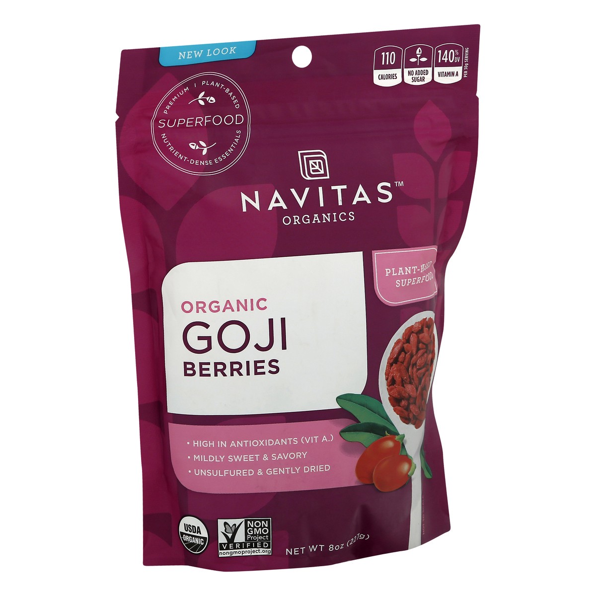 slide 3 of 9, Navitas Goji Berries Org, 8 oz