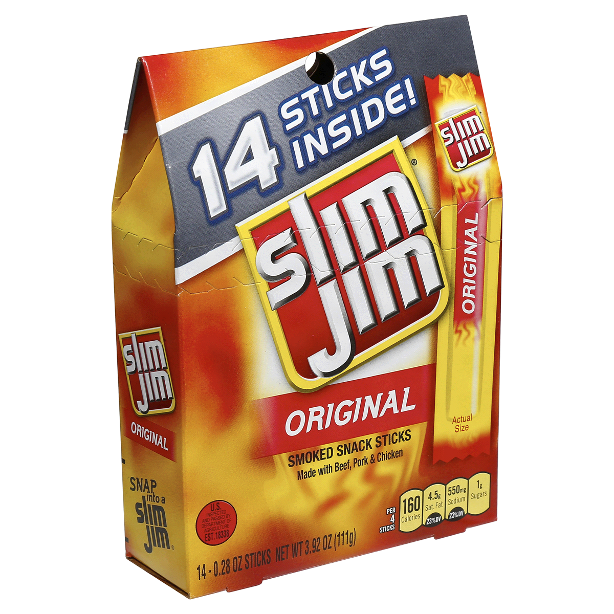 Slim Jim Original Smoked Snack Sticks 14 ct | Shipt