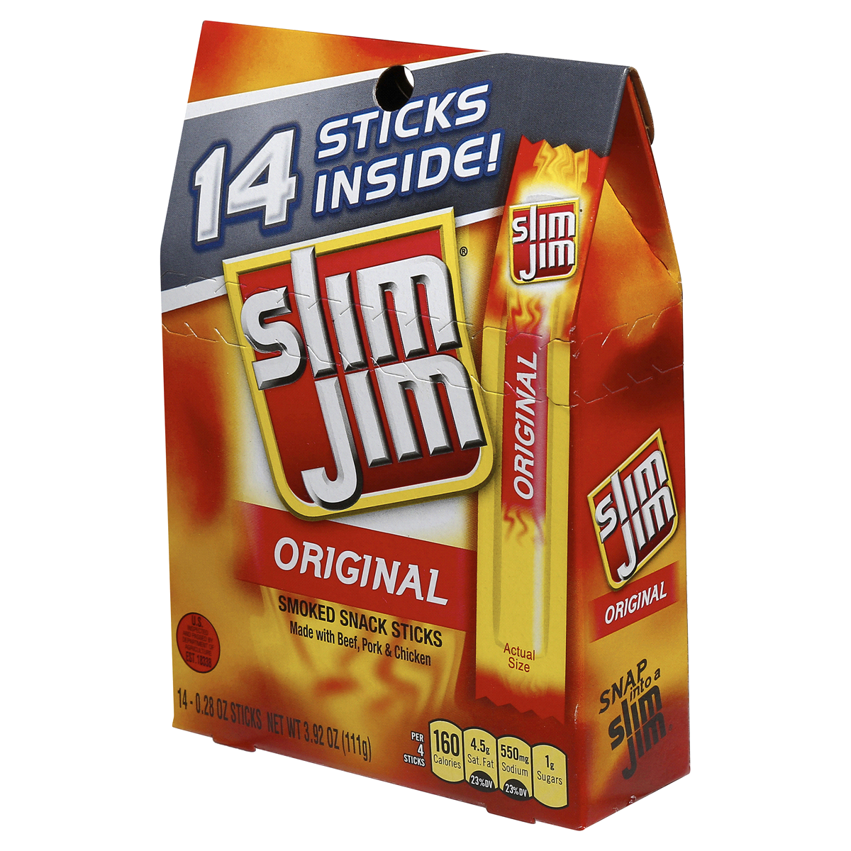 Slim Jim Original Smoked Snack Sticks 14 ct | Shipt