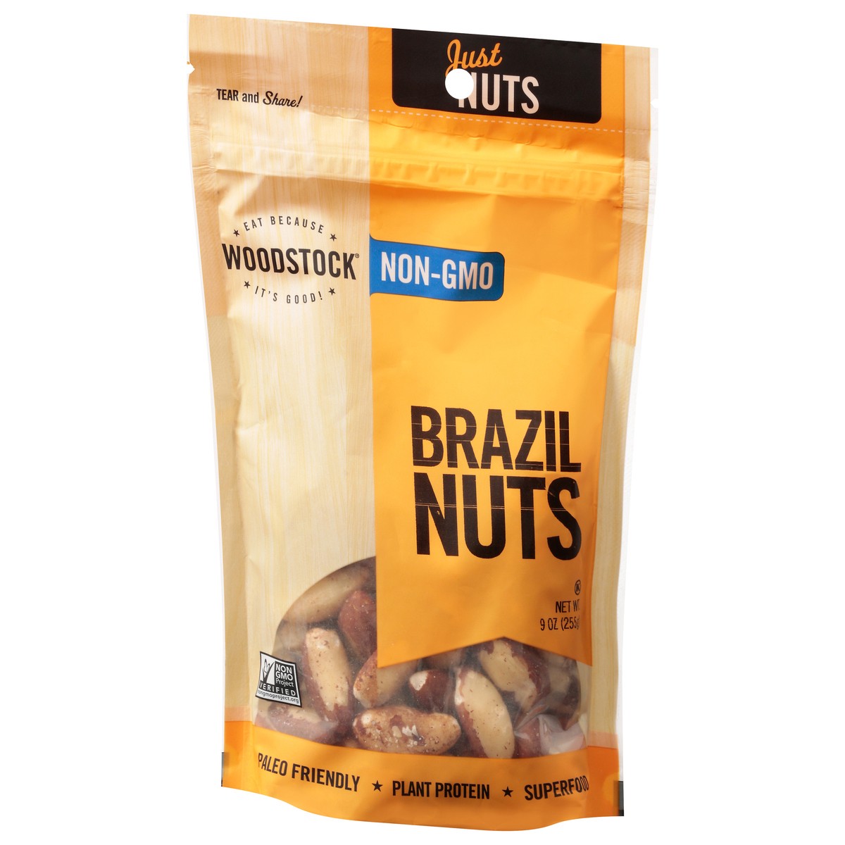 slide 3 of 13, Woodstock Brazil Nuts 9 oz, 9 oz