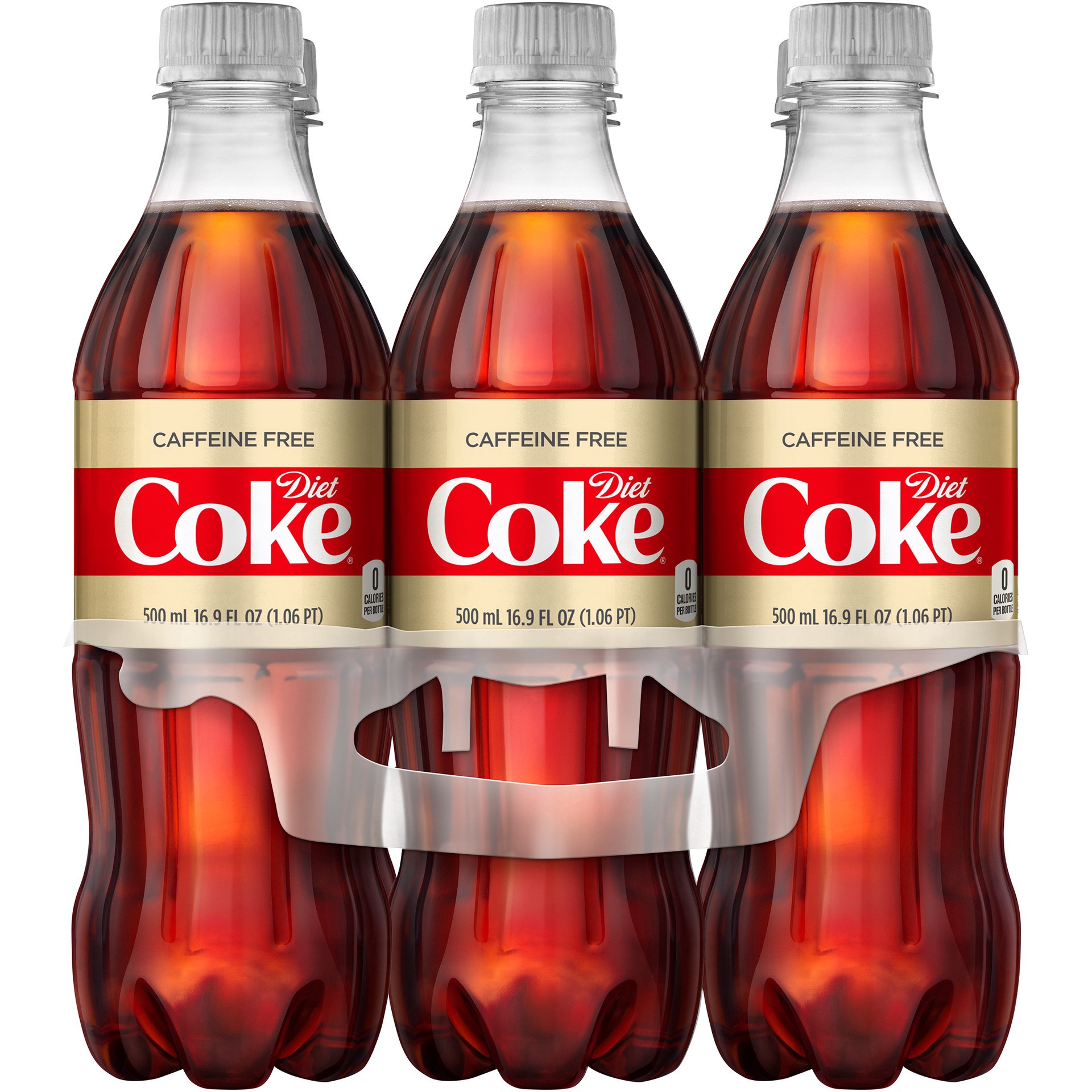 slide 2 of 2, Coca-Cola Diet Coke Soda, Caffeine Free - 6 ct; 16.9 fl oz, 6 ct; 16.9 fl oz