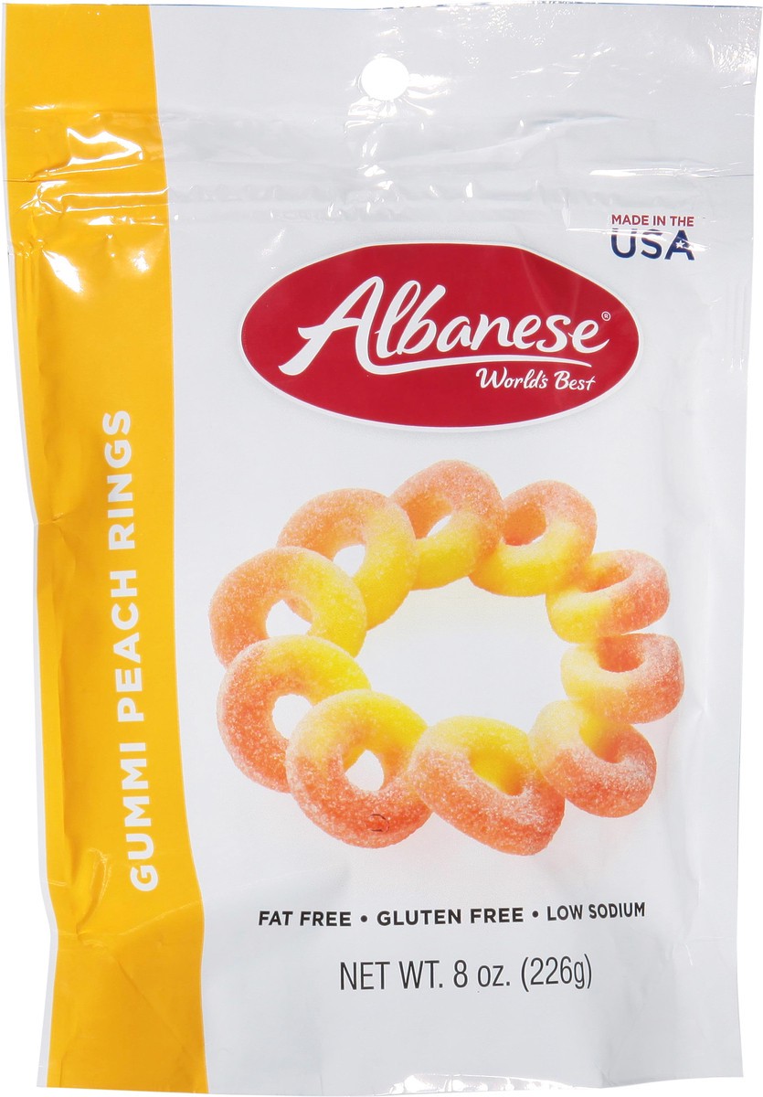 slide 9 of 12, Albanese Gummi Rings, Peach-Albanese, 8 oz