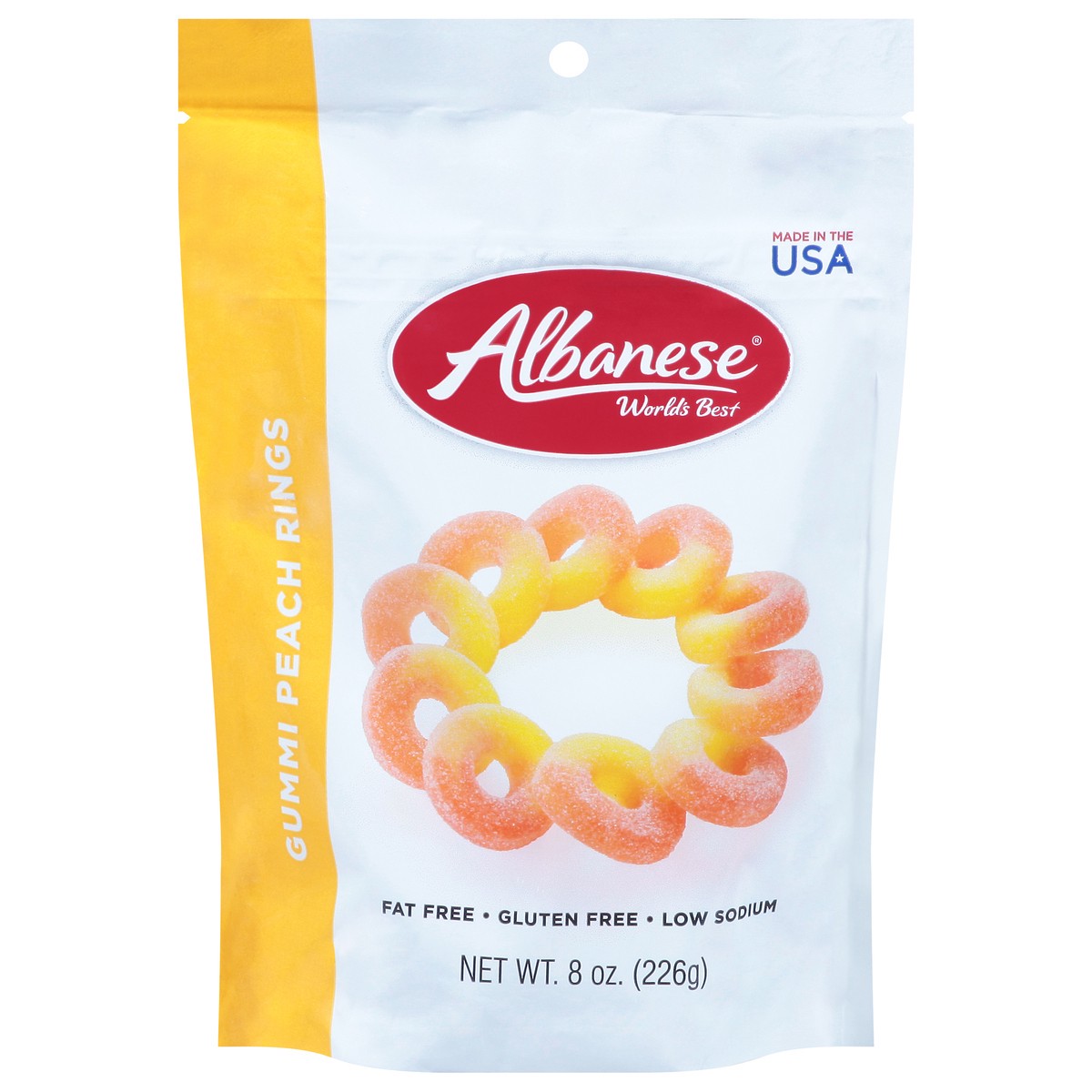 slide 1 of 1, Albanese Peach Ring, 8 oz