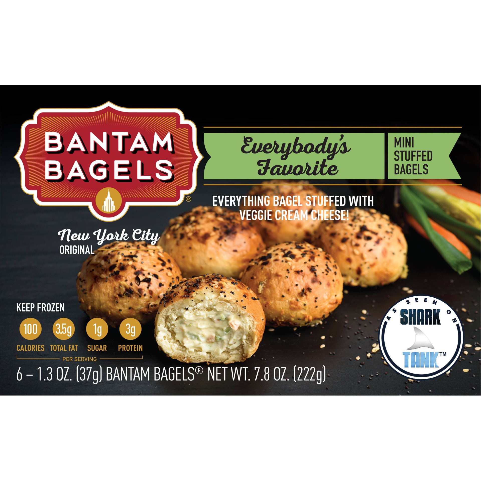 slide 1 of 5, Bantam Bagels Everything Mini Balls, 6 ct