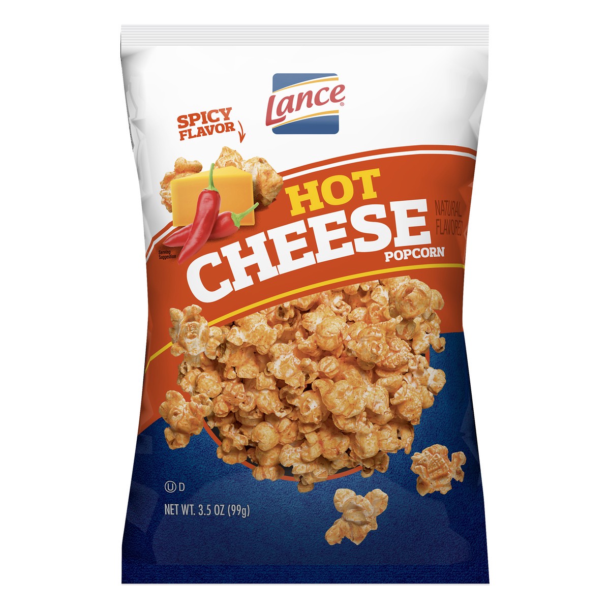 slide 1 of 7, Lance Hot Cheese Popcorn, 3.5 oz