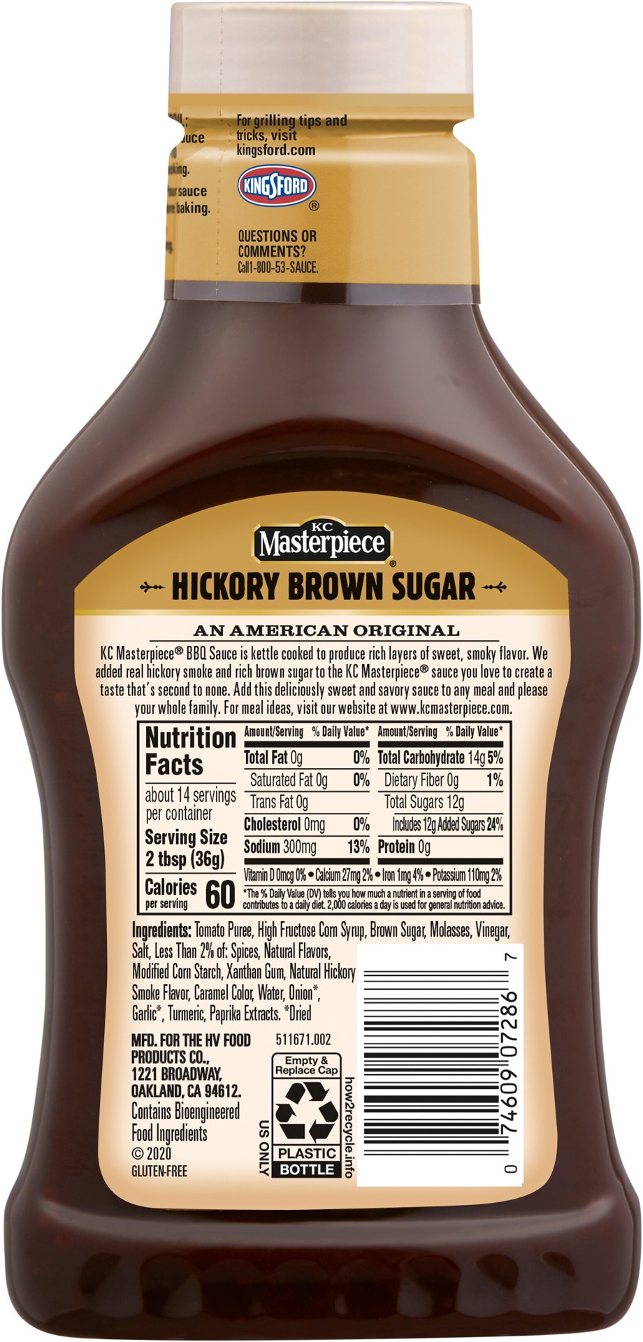 slide 3 of 5, KC Masterpiece Kettle Cooked Hickory Brown Sugar Barbecue Sauce 18 oz, 18 oz