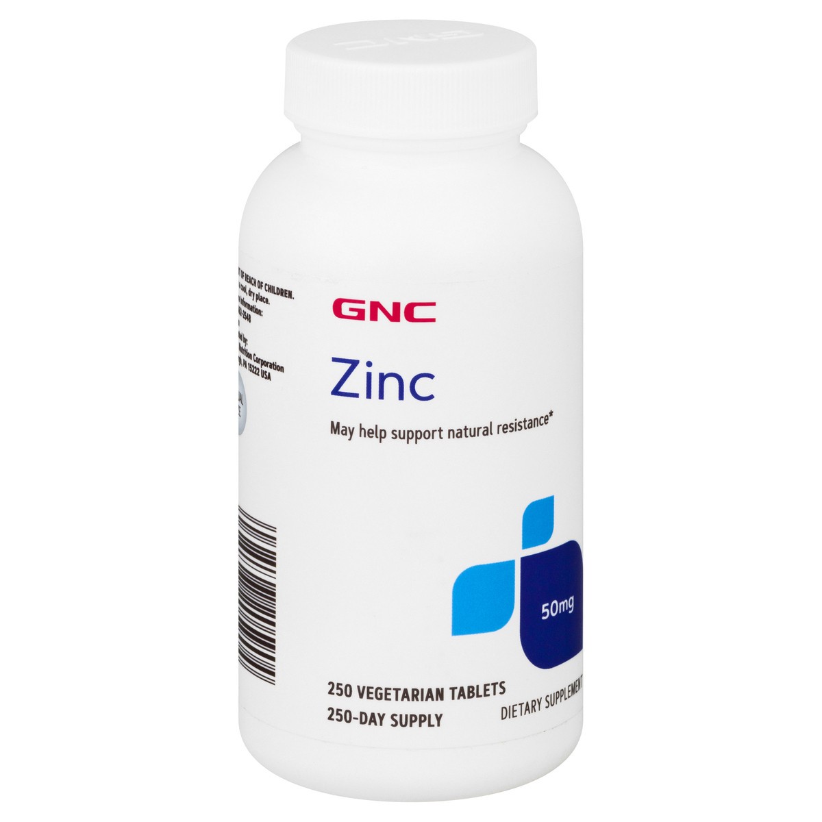 slide 2 of 9, GNC Vegetarian Tablets Zinc 250 ea, 250 ct