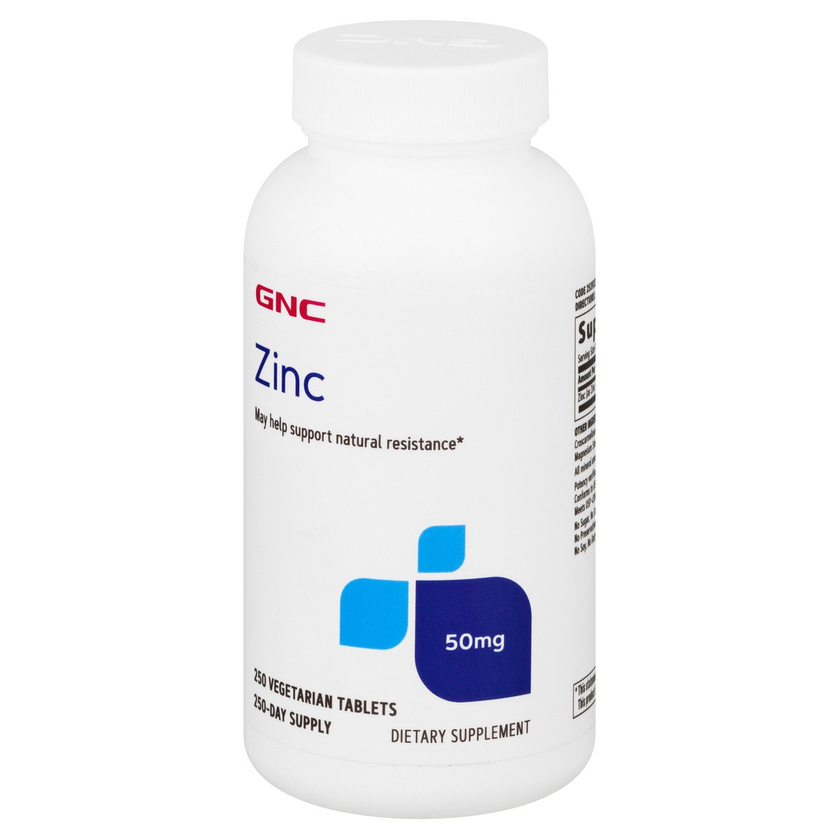 slide 3 of 9, GNC Vegetarian Tablets Zinc 250 ea, 250 ct