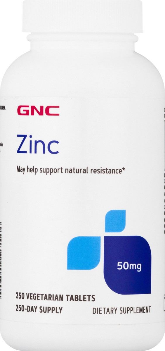 slide 1 of 9, GNC Vegetarian Tablets Zinc 250 ea, 250 ct