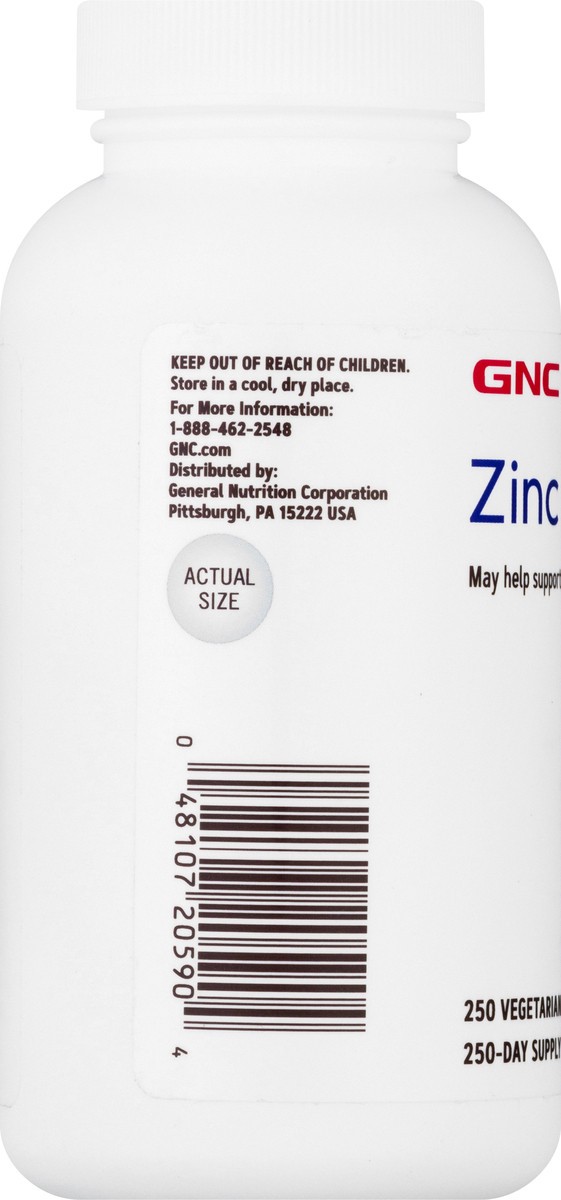 slide 7 of 9, GNC Vegetarian Tablets Zinc 250 ea, 250 ct