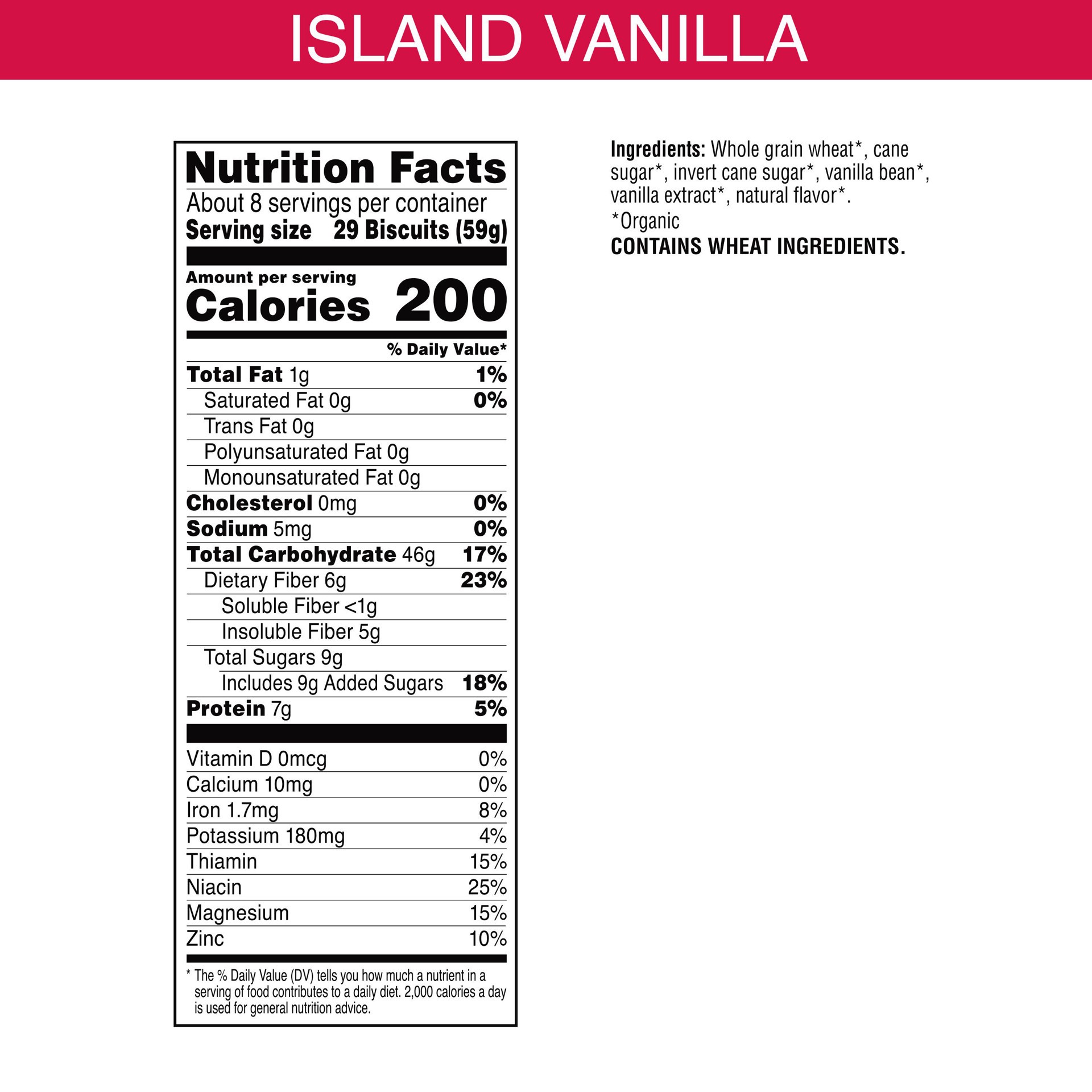 slide 5 of 5, Kashi Cold Breakfast Cereal, Vegan, Organic Fiber Cereal, Island Vanilla, 16.3oz Box, 1 Box, 16.3 oz