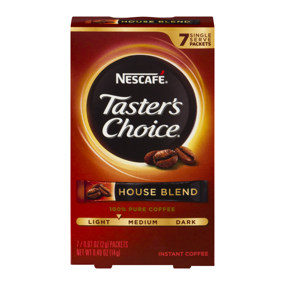 slide 1 of 5, Taster's Choice Coffee, Instant, House Blend, Single Serve Packets, 0.49 oz