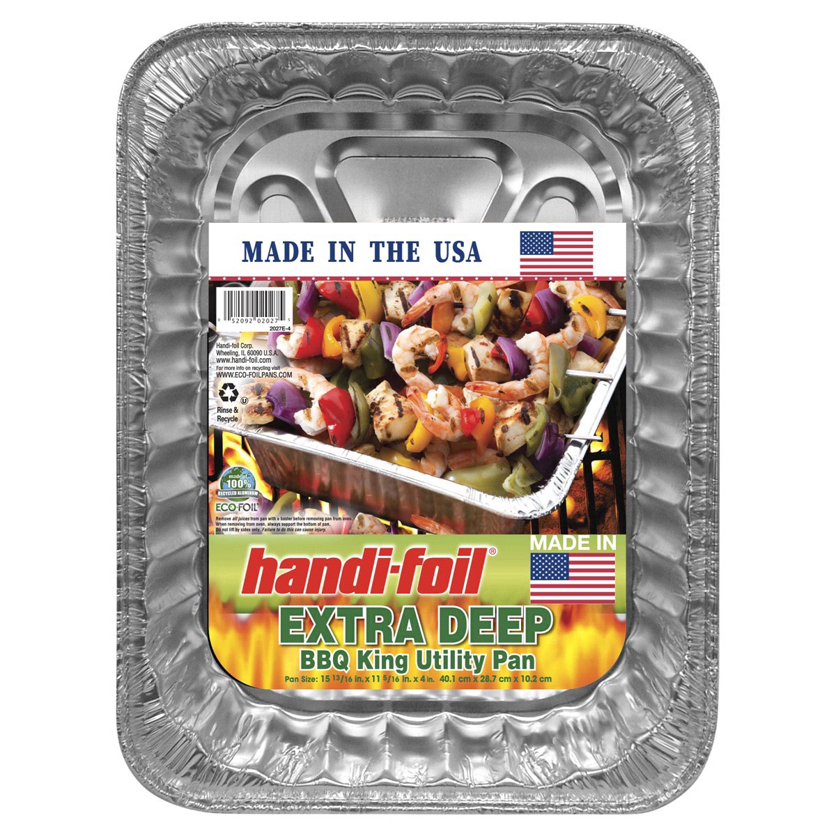slide 1 of 9, Handi-foil Extra Deep BBQ King Utility Pan 1 Each, 1 ct