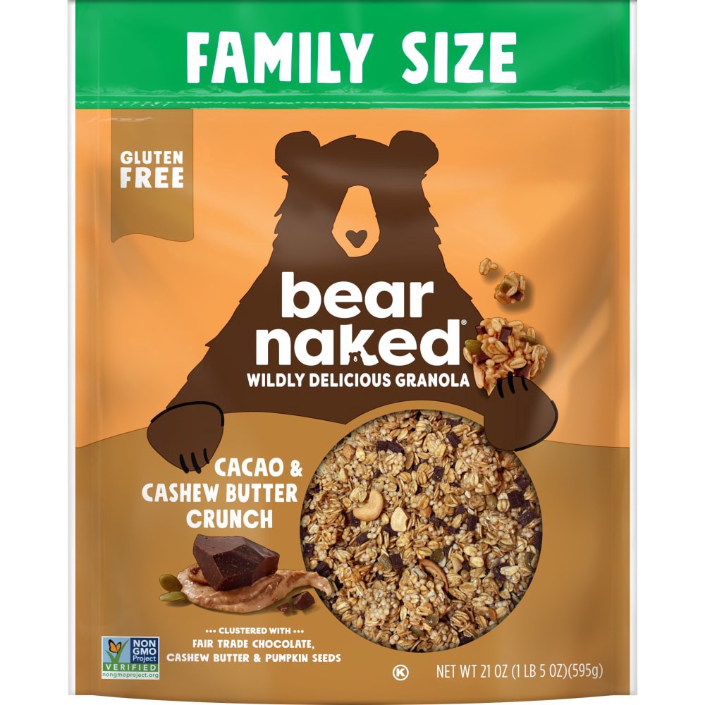 slide 1 of 1, Bear Naked Granola Cacao & Cashew Butter Cereal, 21 oz