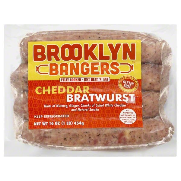slide 1 of 1, Brooklyn Bangers Sausage Brat Ched, 16 oz