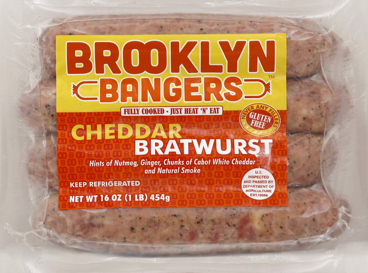 slide 5 of 5, Brooklyn Bangers Bratwurst 16 oz, 16 oz