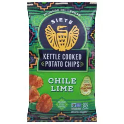 Siete Kettle Cooked Chile Lime Potato Chips 5.5 oz
