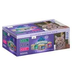 Blue Buffalo Blue Wilderness Variety Pack Pate Cat Food 12 cans 3.0 oz Can 12 ea