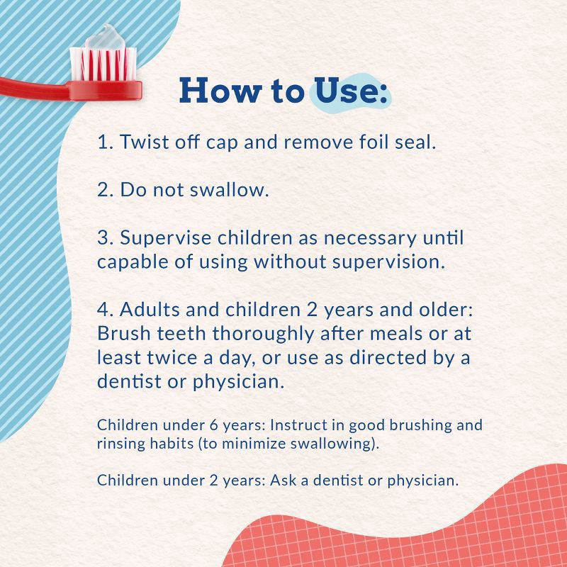 slide 6 of 7, Orajel Super Mario Anti-Cavity Fluoride Kids Natural Berry Toothpaste 4.2 oz, 4.20 oz