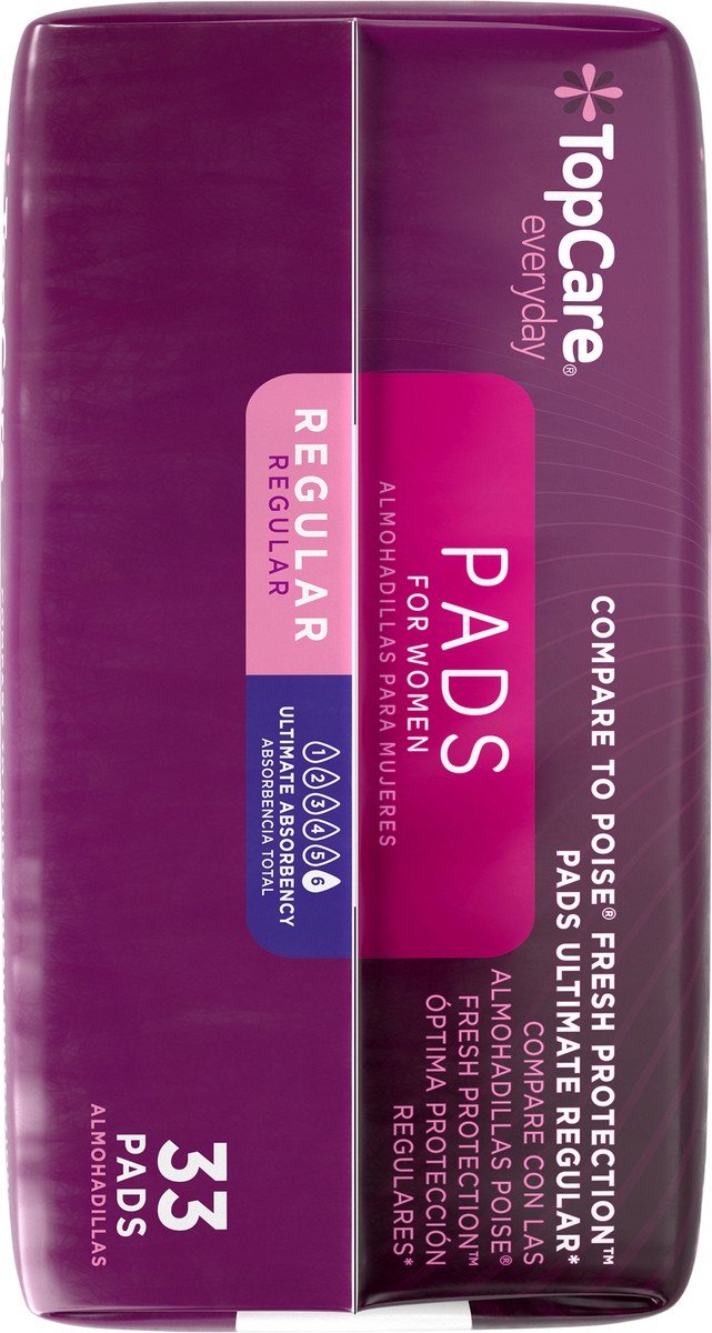 slide 12 of 16, TopCare Everyday Ultimate Absorbency Regular Bladder Control Pads for Women 33 Each, 33 ct