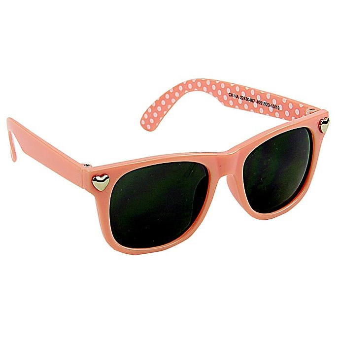 slide 1 of 1, On the Verge Hearts Sunglasses - Peach, 1 ct