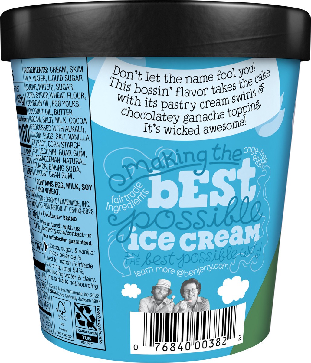 slide 2 of 4, Ben & Jerry's Ice Cream Pint Bossin' Cream Pie™ Topped Vanilla, 15.20 fl oz