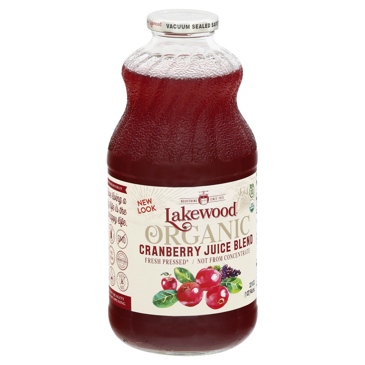 slide 2 of 9, Lakewood Cranberry Organic Juice 100%, 32 fl oz