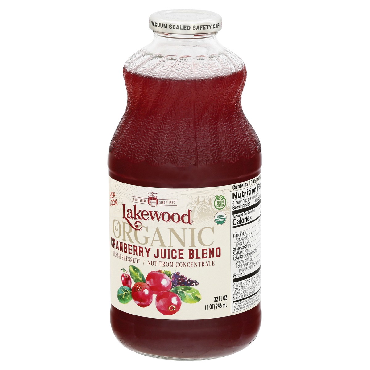 slide 3 of 9, Lakewood Cranberry Organic Juice 100%, 32 fl oz