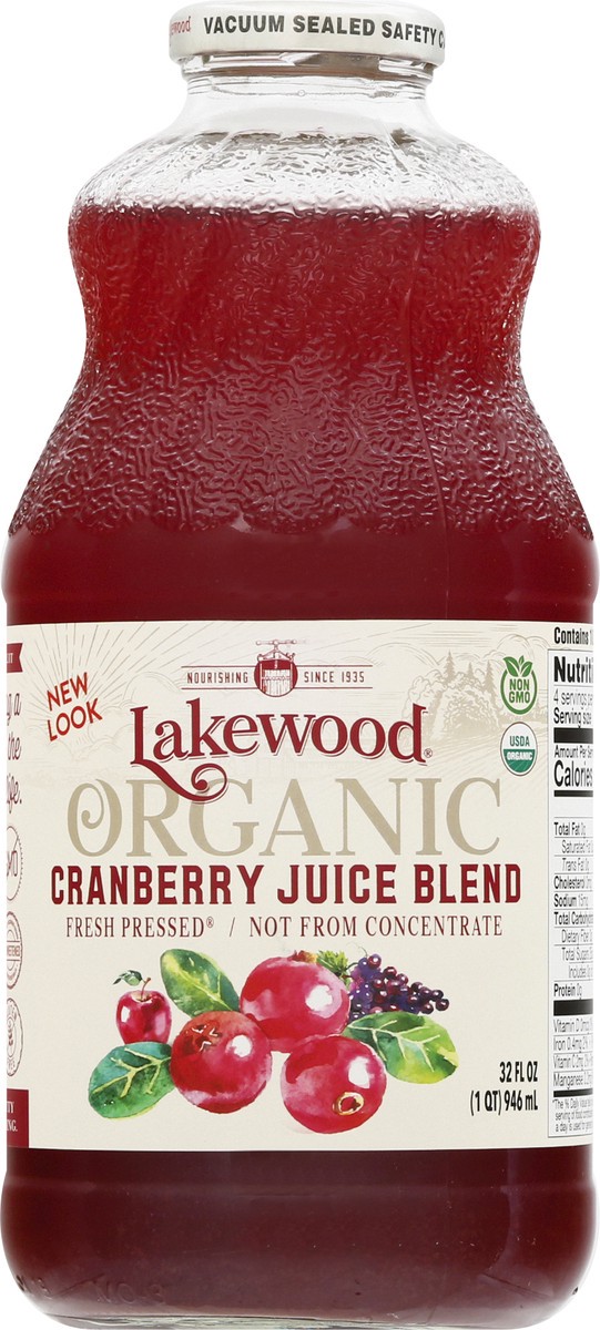 slide 6 of 9, Lakewood Cranberry Organic Juice 100%, 32 fl oz
