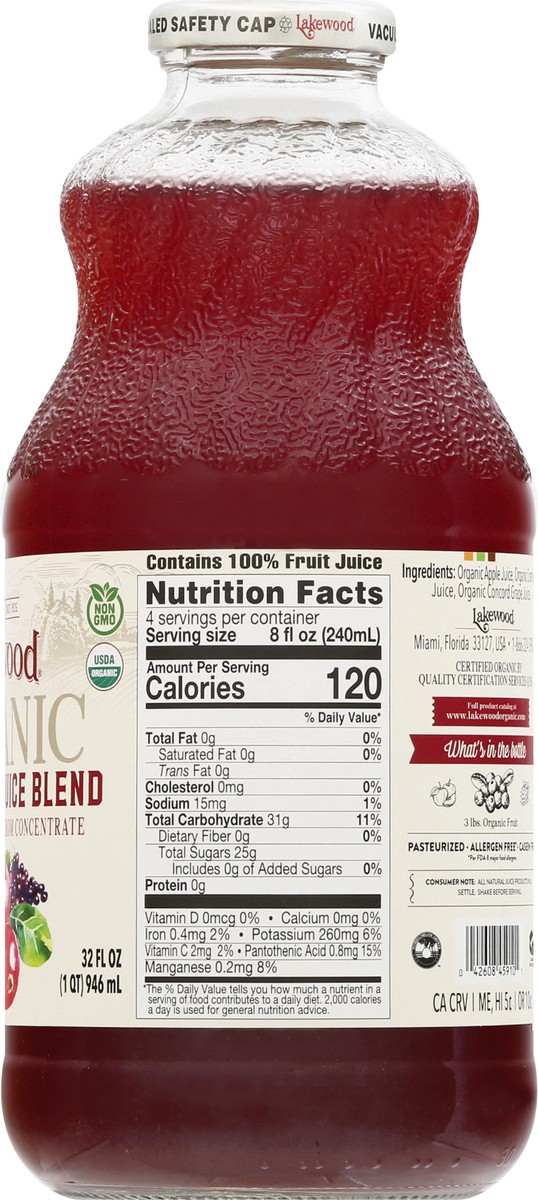 slide 8 of 9, Lakewood Cranberry Organic Juice 100%, 32 fl oz