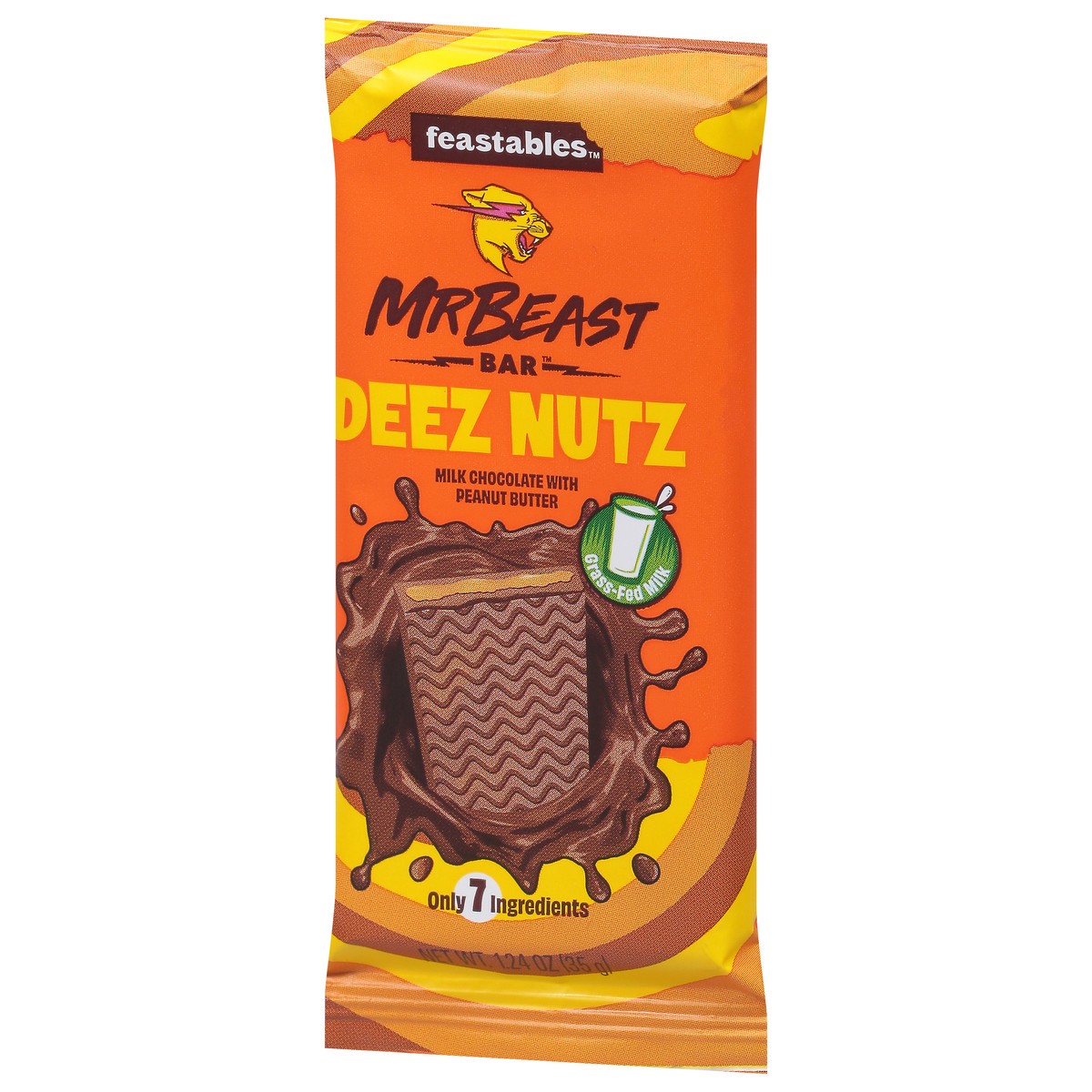 slide 4 of 9, Feastables Peanut Butter Milk Chocolate 1.24 oz, 1 ct