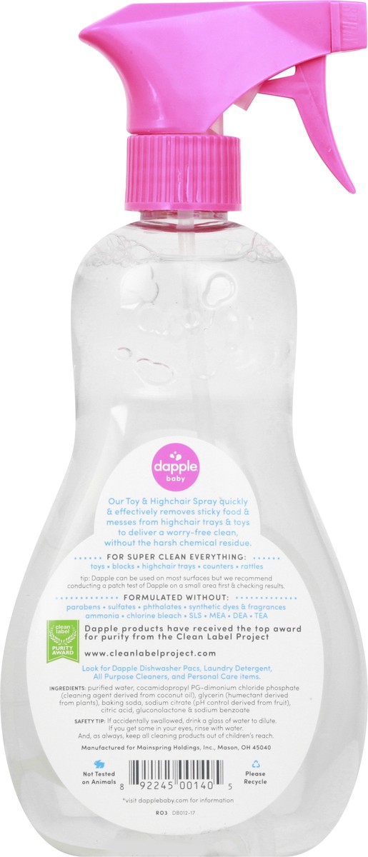 slide 5 of 9, Dapple Baby Toy & High Chair Cleaner Fragrance Free, 16.9 fl oz