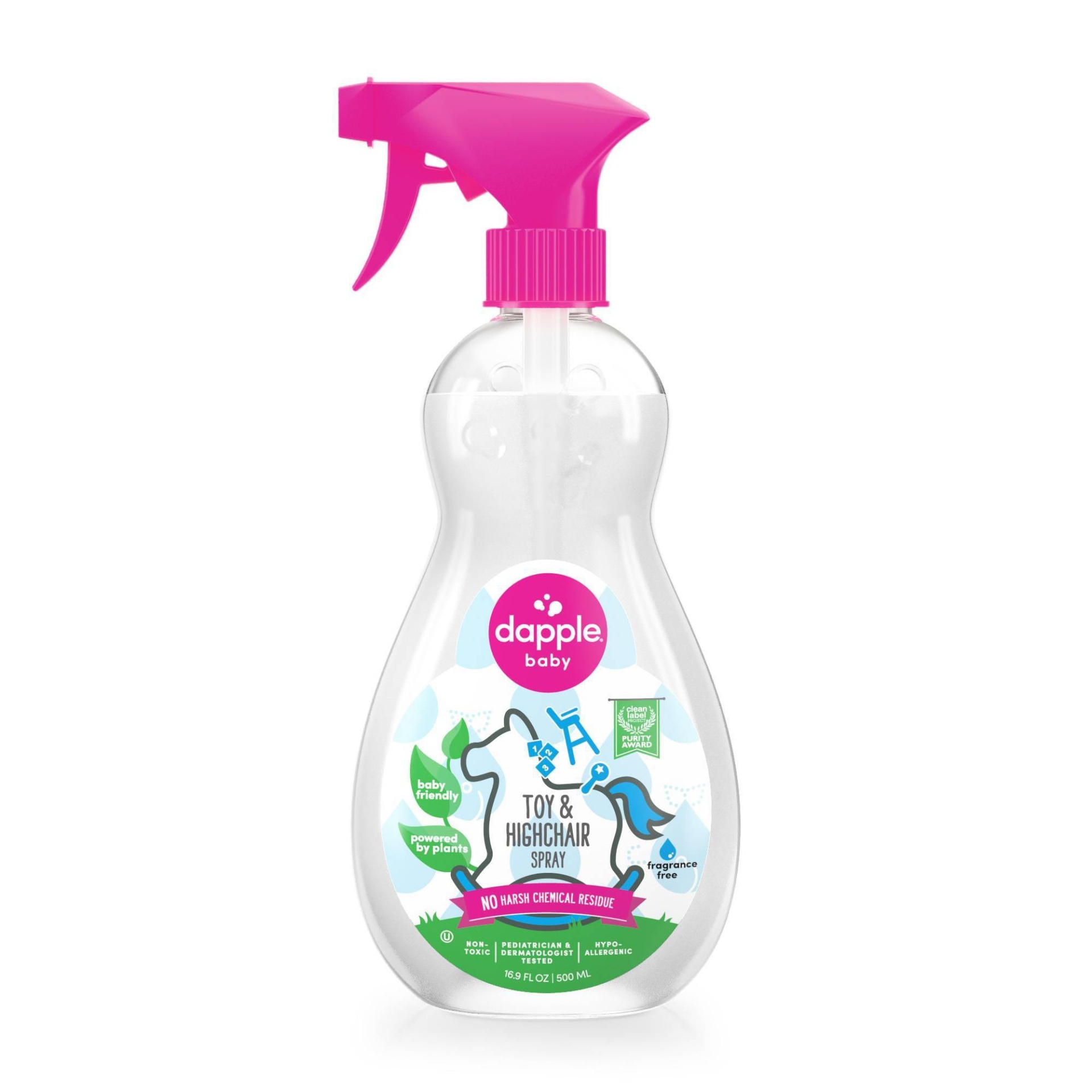 slide 1 of 2, Dapple Baby Fragrance-Free Toy & Highchair Cleaner Spray, 17 oz