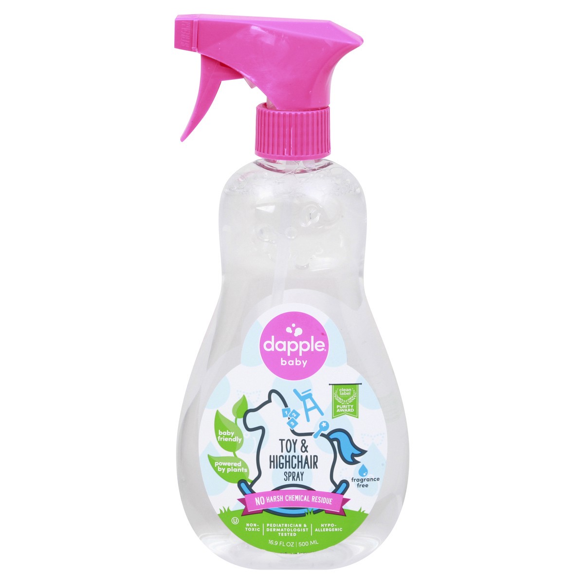 slide 1 of 9, Dapple Baby Toy & High Chair Cleaner Fragrance Free, 16.9 fl oz