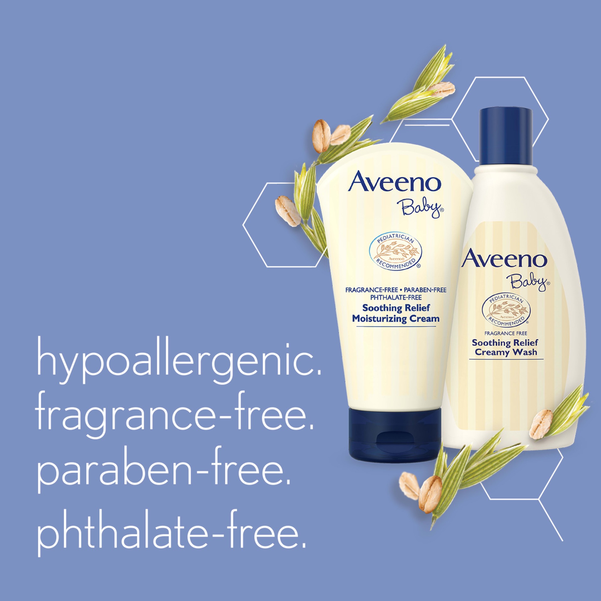 slide 4 of 5, Aveeno Soothing Relief Moisturizing Cream with Natural Oat Complex & Dimethicone, Hypoallergenic Baby Cream to Soothe & Relieve Dry, Sensitive Skin, Fragrance- & Paraben-Free, 8 oz, 8 oz