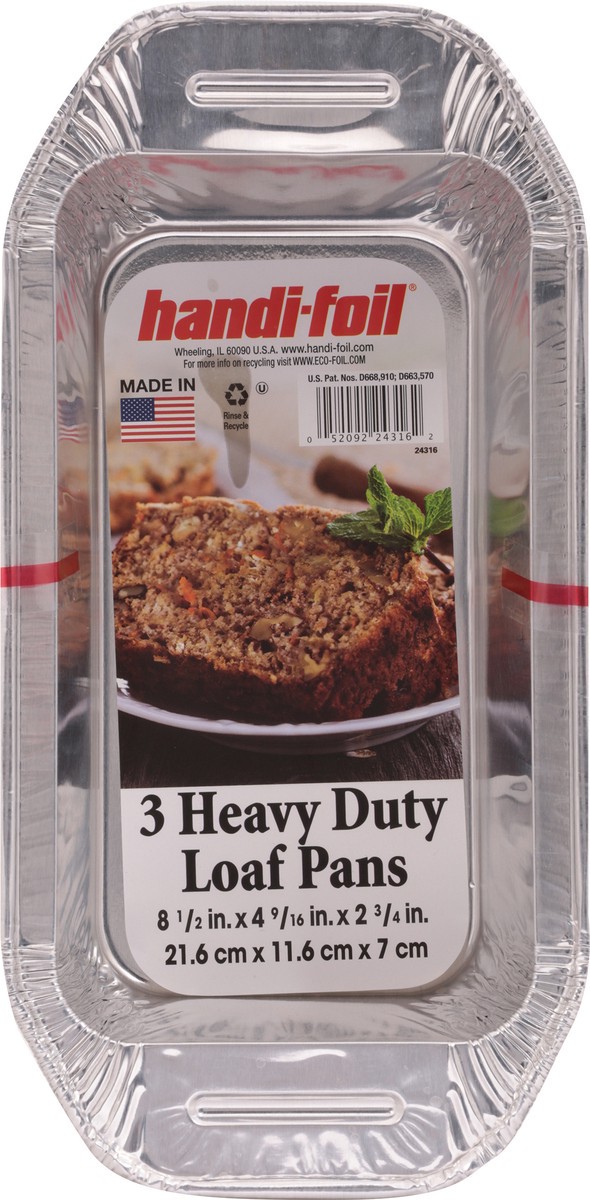slide 9 of 9, Handi-foil Heavy Duty Loaf Pans 3 ea, 3 ct