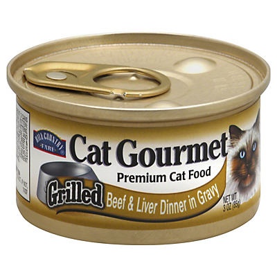 slide 1 of 1, Hill Country Fare Cat Gourmet Grilled Beef and Liver Dinner in Gravy Premium Cat Food, 3 oz