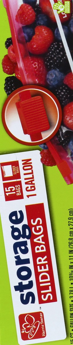 slide 5 of 5, Harris Teeter Slider Storage Bag Gallon, 15 ct