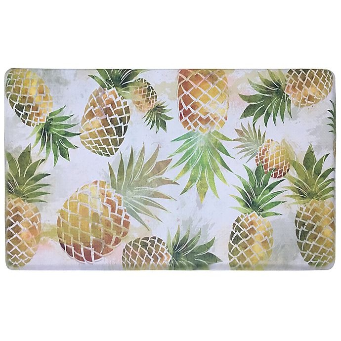 slide 1 of 1, Home Dynamix Cook N Comfort Pineapple Kitchen Mat, 19.6 in x 35.4 in