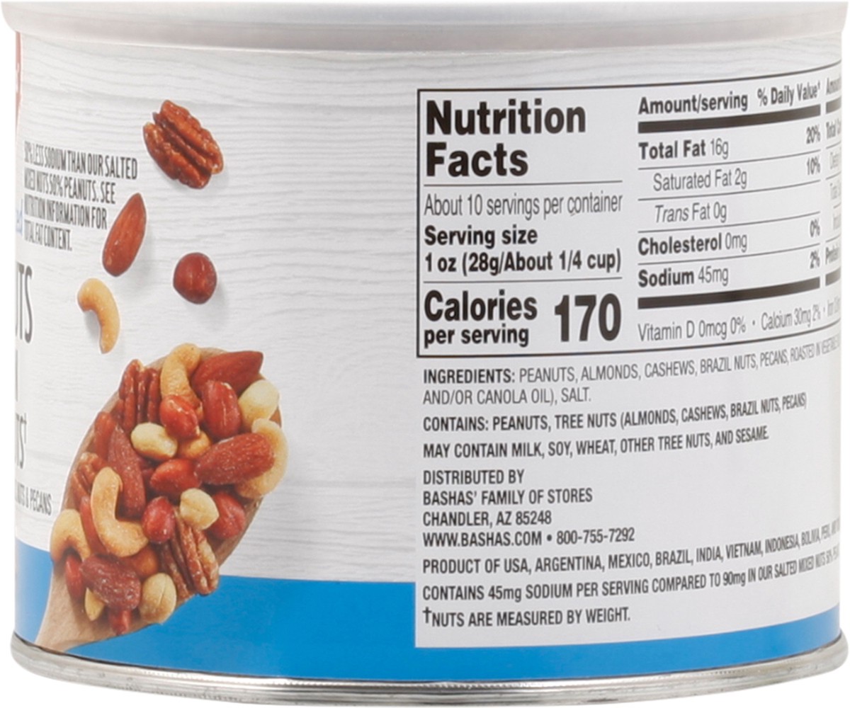 slide 11 of 13, Bashas Mixed Nuts Lt Salt, 16 oz