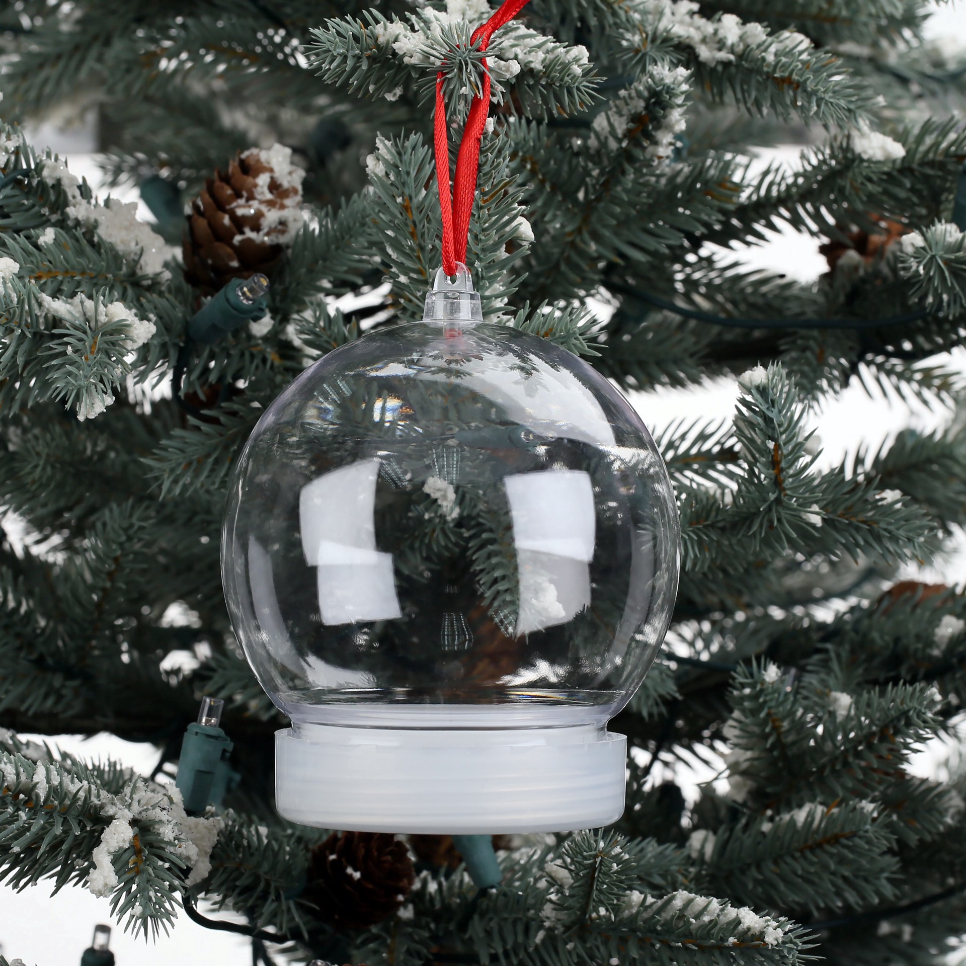 slide 2 of 2, 4" Diy Plastic Water Globe Ornament By Make Market, 4 in