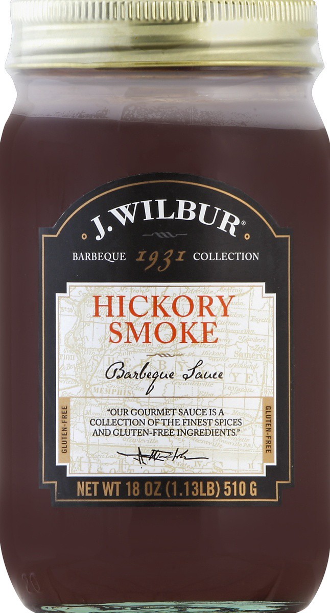 slide 2 of 2, J. Wilbur Hickory Smoke Barbeque Sauce, 18 oz