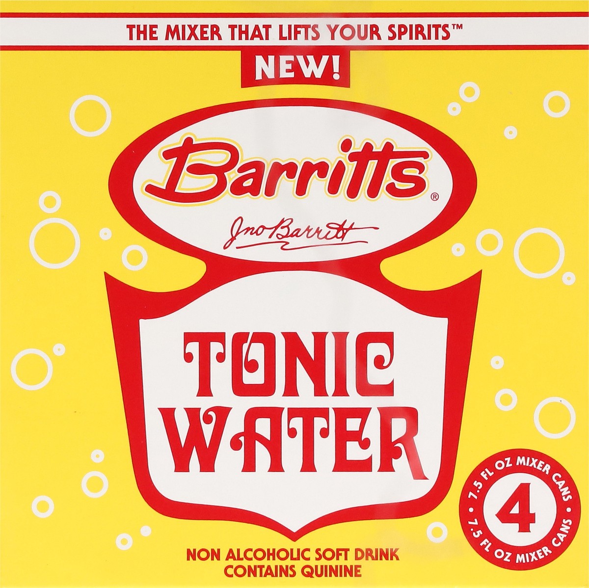 slide 11 of 13, Barritt's Non Alcoholic Tonic Water Soft Drink 4 - 7.5 fl oz Cans, 4 ct