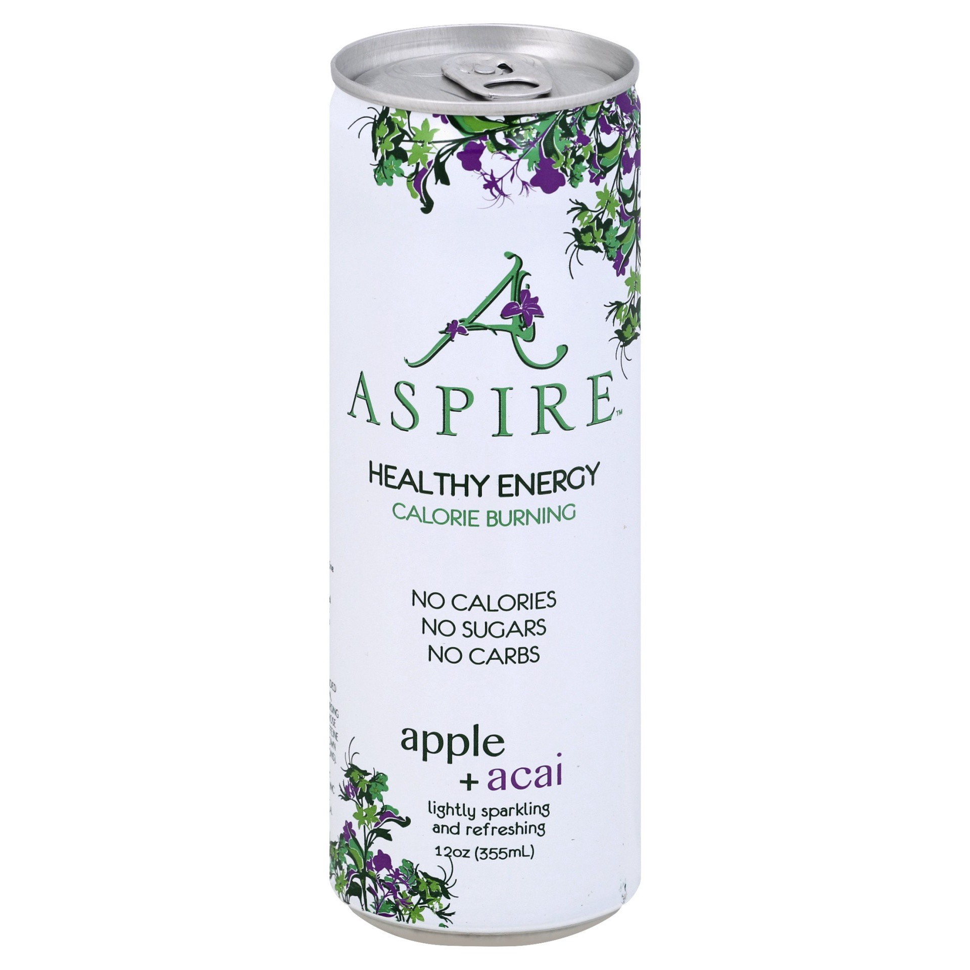 slide 1 of 1, Aspire Healthy Apple + Acai Energy Drink 12 fl oz, 12 fl oz