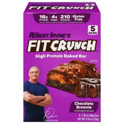 FitCrunch High Protein Chocolate Brownie Baked Bar 5 - 1.62 oz Bars
