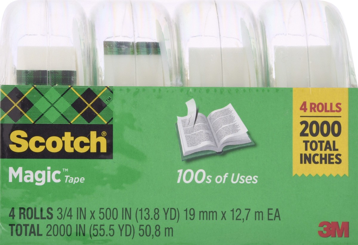 slide 2 of 10, Scotch Magic Tape 4 ea, 4 ct