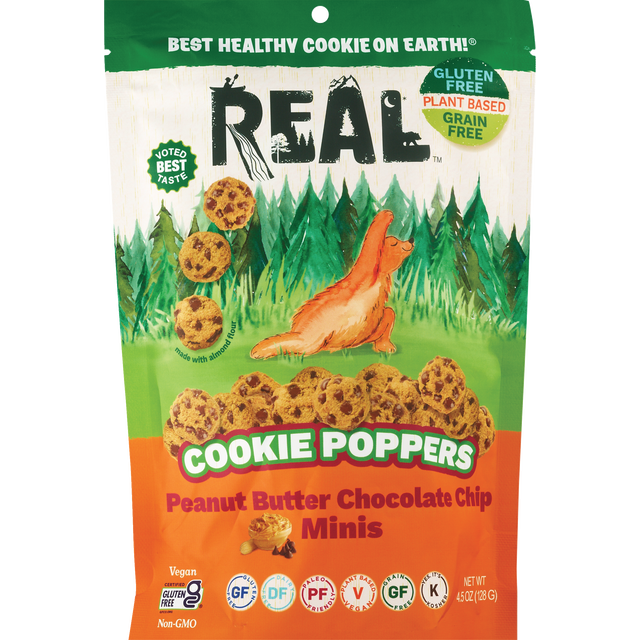slide 1 of 1, Real™ Gluten Free Peanut Butter Chocolate Chip Cookie Poppers Minis, 4.5 oz